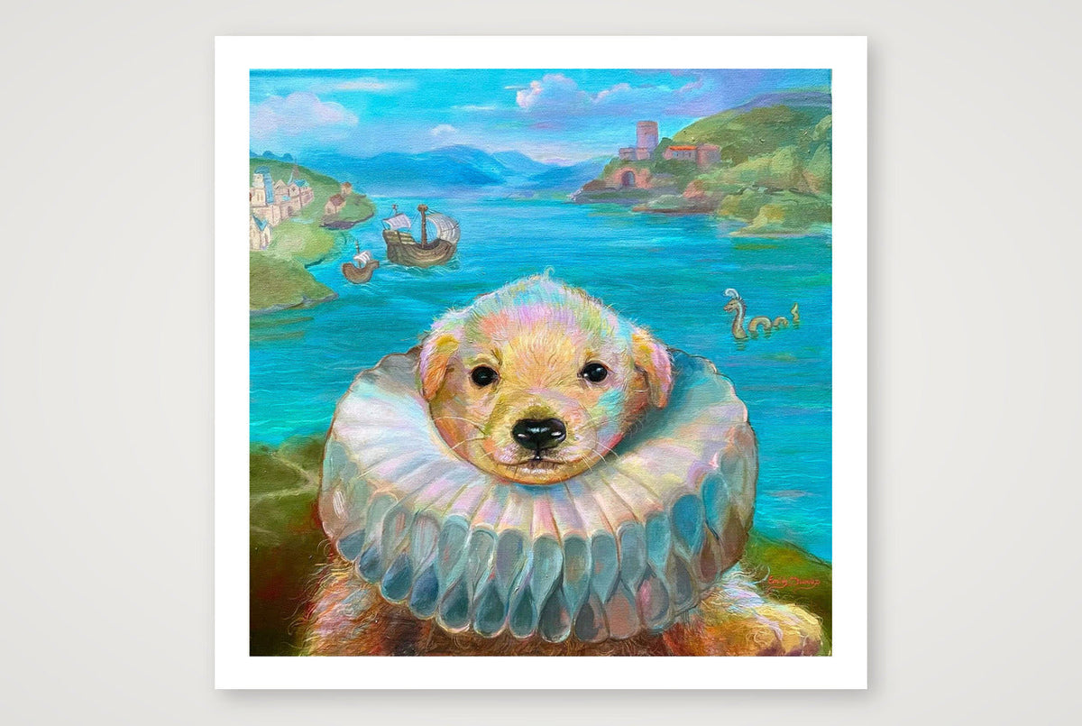 Renaissance Dog — 30×30cm, 12×12" Print only