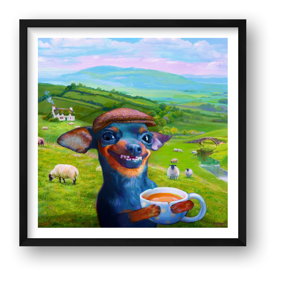 A Sheep Dog's Day Off — framed (Black)