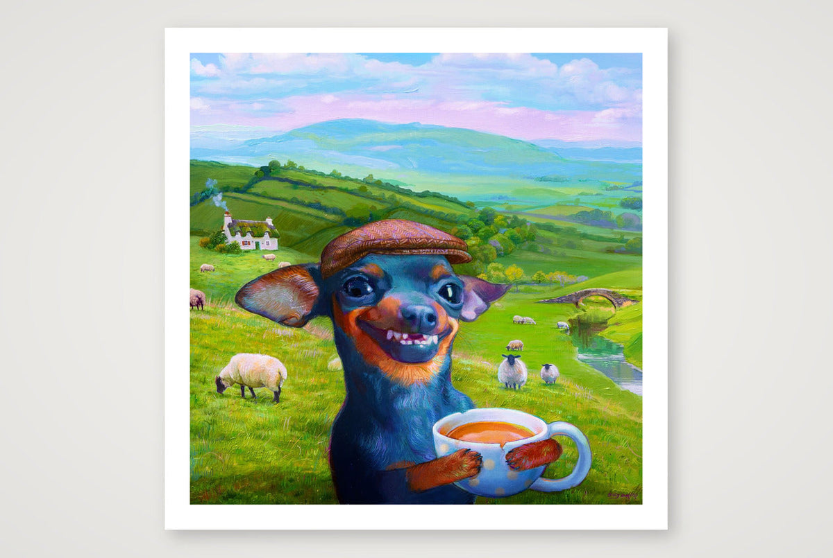 A Sheep Dog's Day Off — 50×50cm, 20×20" Print only